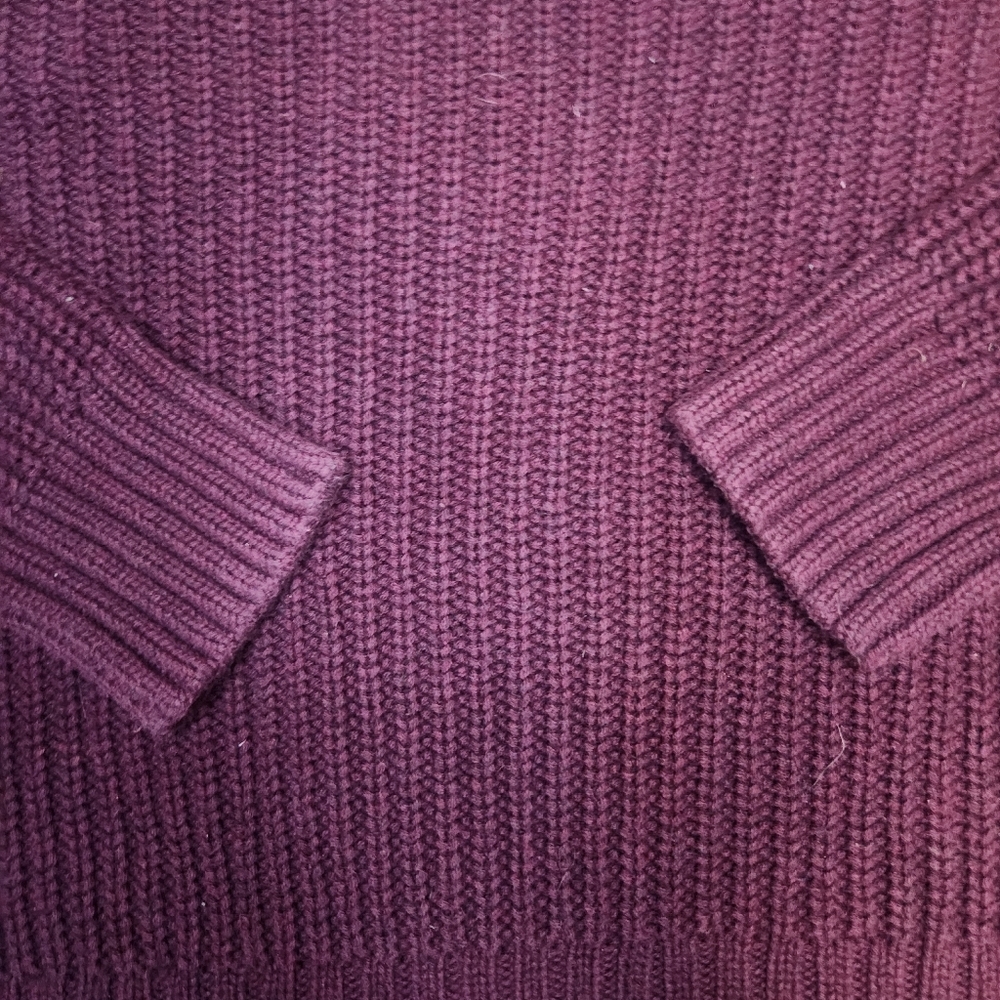 American Eagle Ribbed Knit Sweater Maroon Long Sleeve Pullover Womens Size XL - Picture 2 of 6